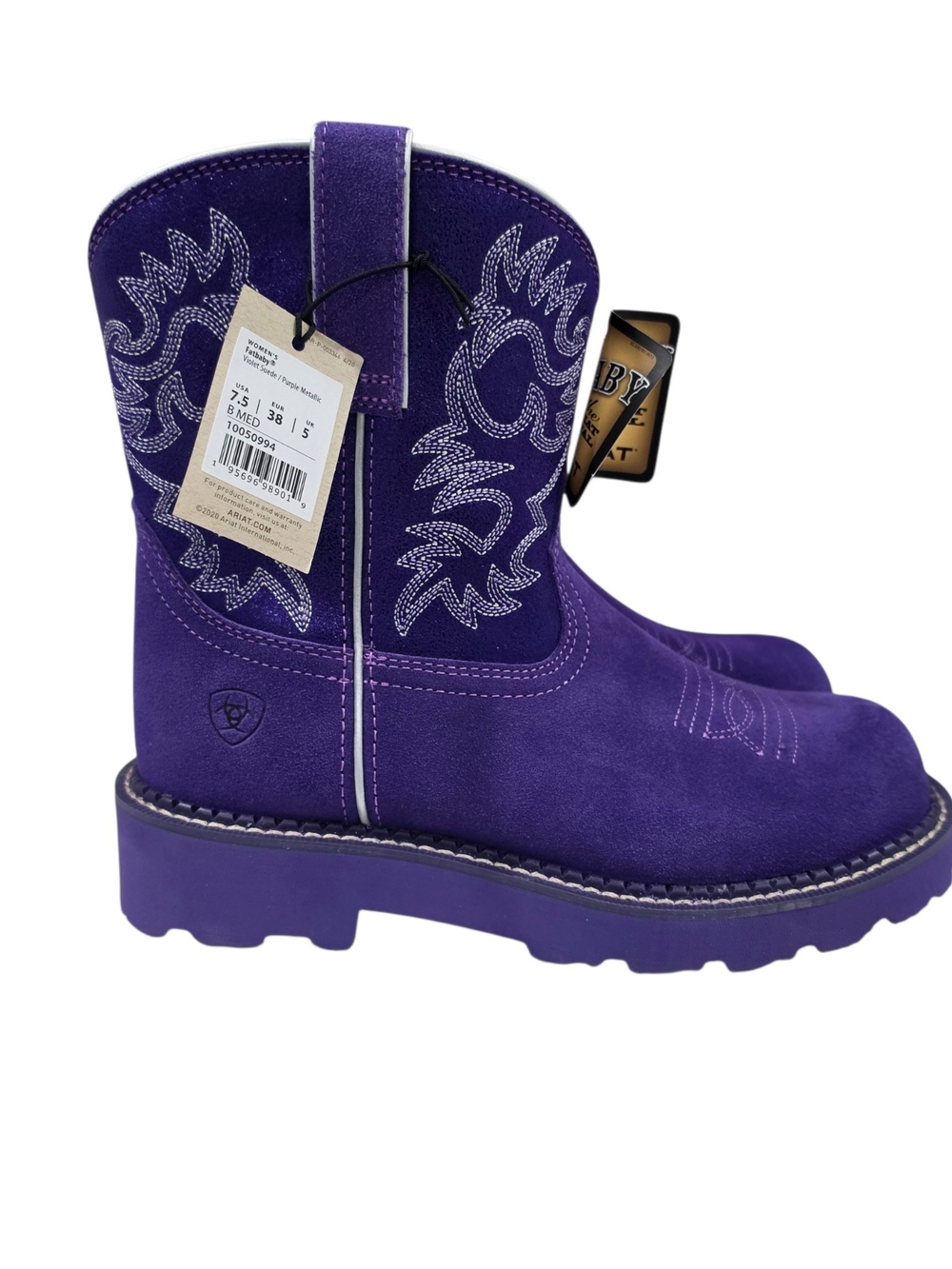 ARIAT SUEDE/LEATHER FATBABY BOOTS
